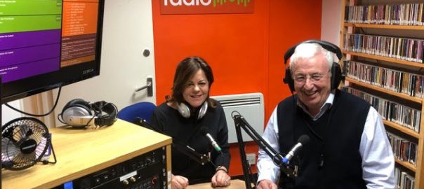 Judy DeWinter and John Smeeton in the Royal Free Radio studio